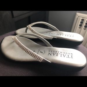 Wedding rhinestone Sandals size 6